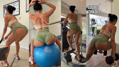 Glutes Workout In Tight Booty Shorts