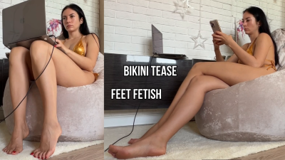 Bikini Foot Tease & Get On Your Knees And Worship My Legs