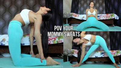 Step-Mommy Catches You Watching Her Workout