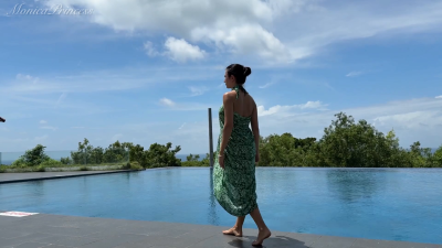 Sunbathing At The Public Pool In Micro Bikini, Boobs, Pussy And Asshole Flashing