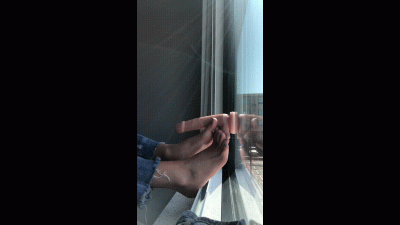 Hotel Window Footjob