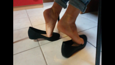 Giuly Black Flats Ballerinas Shoes Day 4 1080P