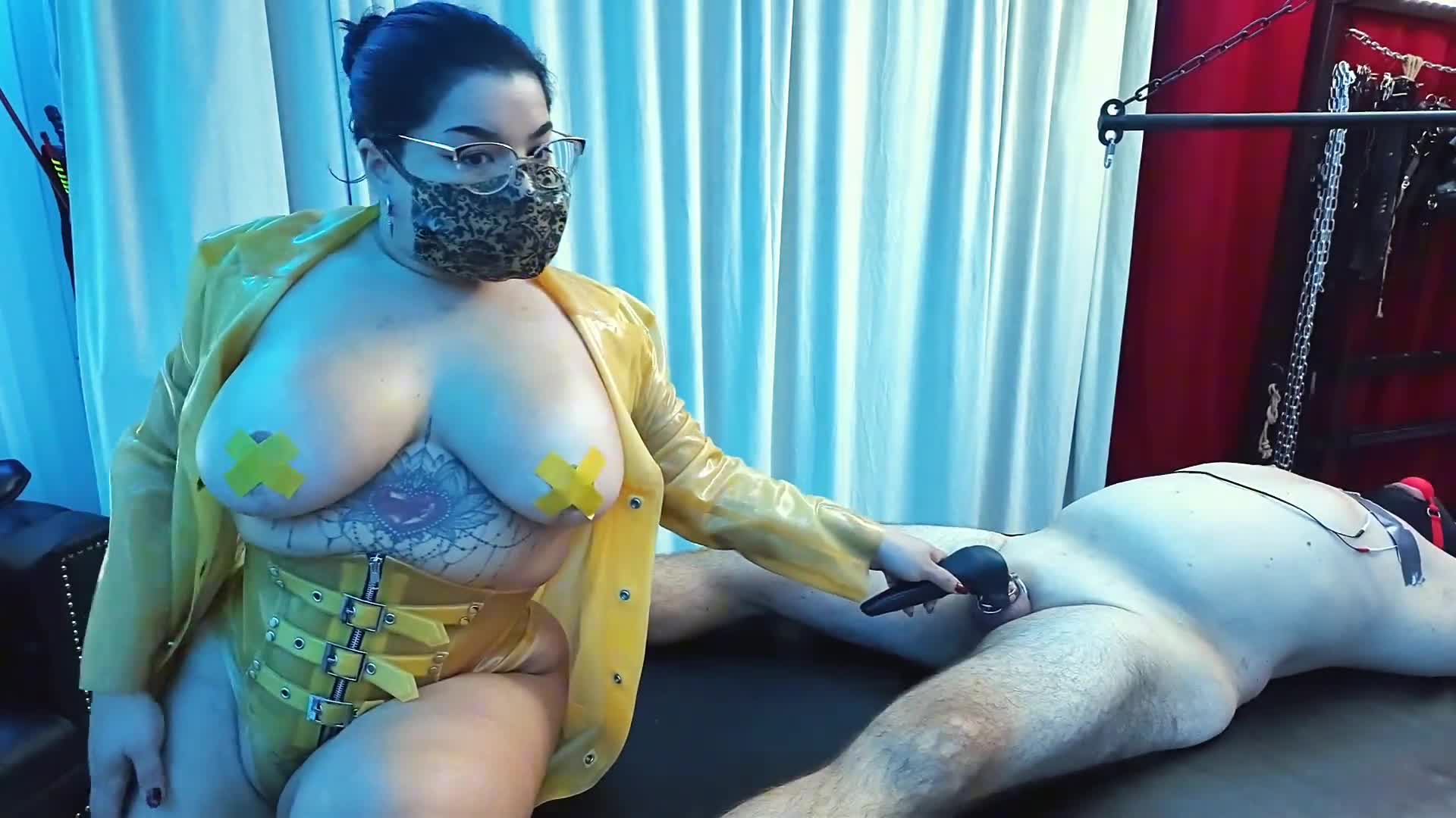 Latex Medfet Femdom Intervention- Sounding Probing Orgasm