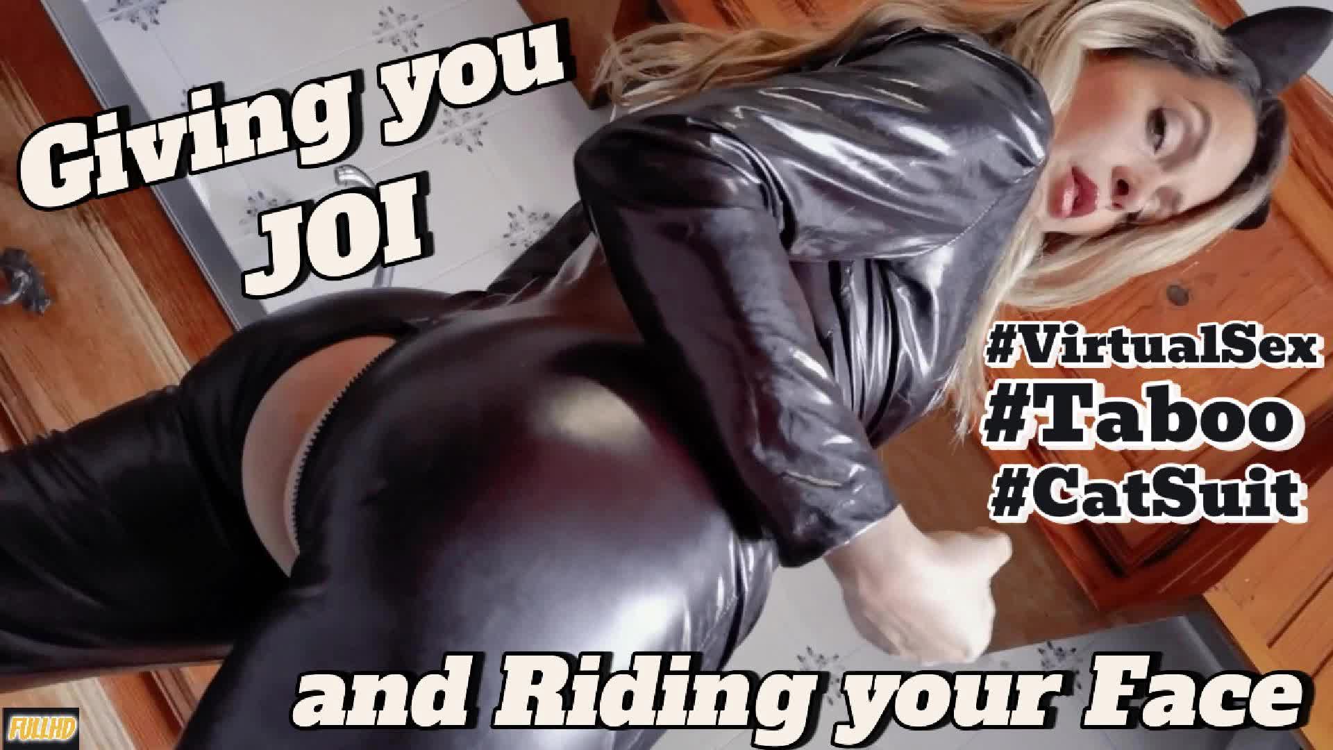 Hairy Catsuit MILF Riding Your Face POV