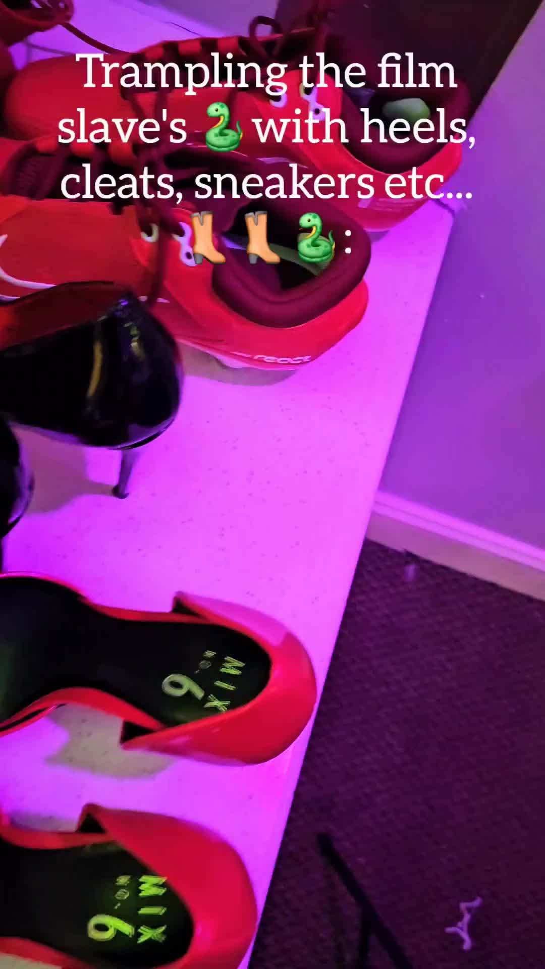 Yoga Mat Cbt With Red Pointy Toe Heels