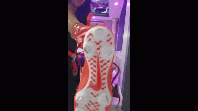 Yoga Mat Cbt With Red Nike Metal Cleats