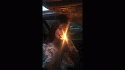 Smoking In The Car At Dusk