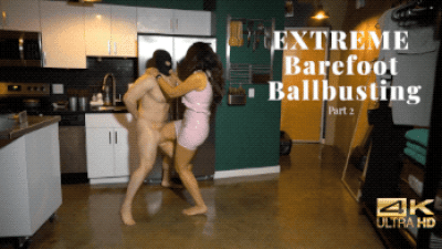 Extreme Barefoot Ballbusting Part 2
