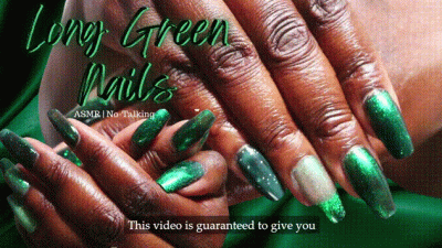 Long Green Nails
