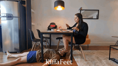 Goddess Kiffa Foot Slave Serve As Face Footstool For Goddess Kiffa Face Footstool Slave Under Table Footstool Foot Worship Flip Flops Face Stomp Sweaty Feet Toe Suck Foot Gagging Soles