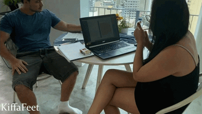 Goddess Kiffa Marketing Office Intern Turned Into Foot Slave Sweaty Feet Foot Worship Sweaty Feet Foot Domination Humiliation Amateur Under Table Sneaker Worship Smoking Dangling Footstool Shoe Worship Foot Smell Foot Gag