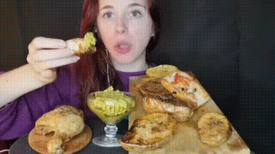 ASMR Mukbang Feederism Pesto Poulet Patates