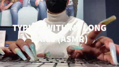 Typing With My Long Acrylic Nails/ASMR