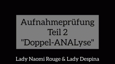 Entrance Exam Part 2: Double Analysis