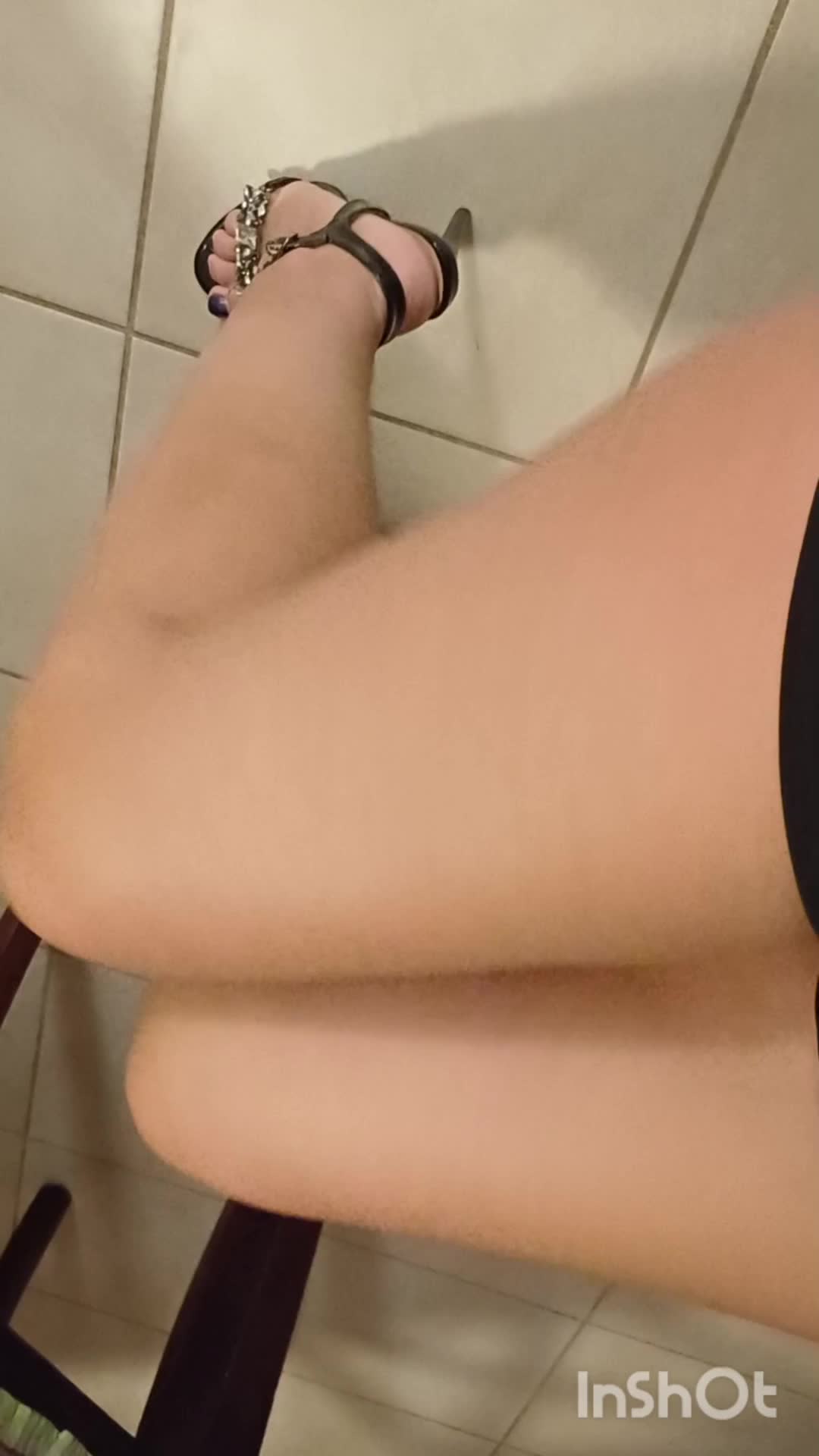 Crossed Legs & Calf Shake In First Person POV