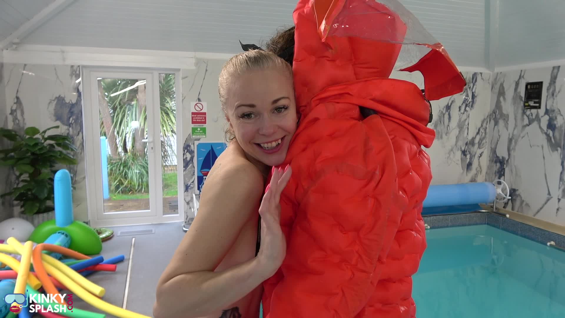 Naked And Horny On My Inflatable Submarine Girl
