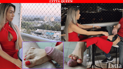 Lytta Cheats Doing A Sexy Cafe Footjob On Tinder Date - Footjob Cbt Solejob Toejob Smelly Feet Foot Worship Sweaty Feet High Heels