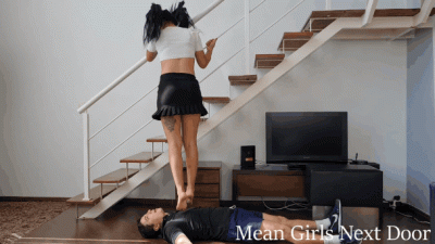 Mistress Katherine And Mr Pine - Cheerleader Trample Loser That Thinks He Is Going To The Party Foot Worship Femdom Foot Domination Foot Humiliation Trampling Foot Slap