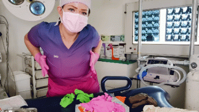 Glove Worship In Beautiful Scrubs. Get Mesmerized By Watching Me Put On Latex Surgical And Nitrile Examination Gloves