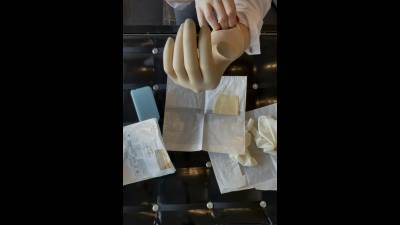 Watch My Beautiful And Dominating Manicured Hands In 2 Types Of Surgical Gloves
