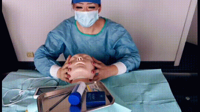 First Dental Consultation For A Nervous Patient With Biogel Dental Gloves