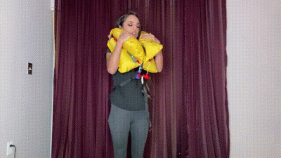 Annoyed GF Inflates Live Vest