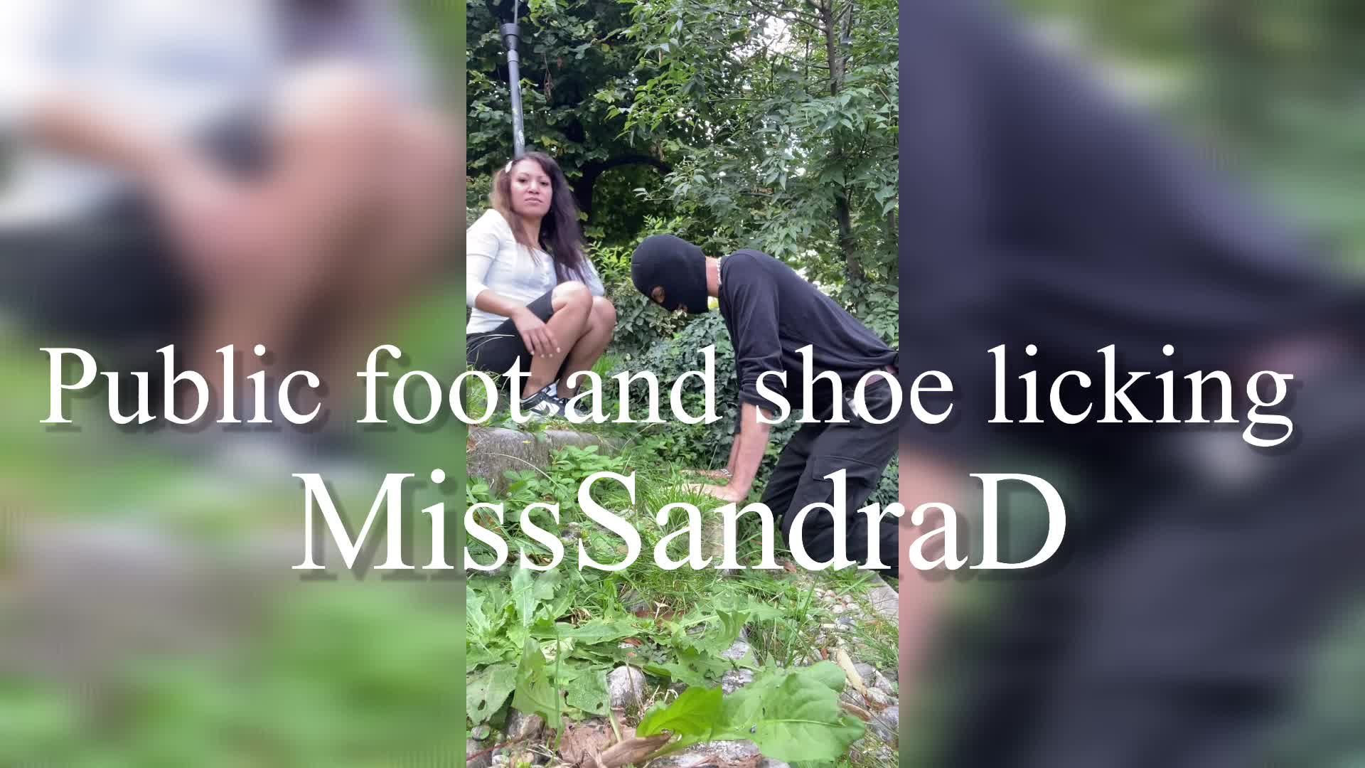 Public Foot And Shoe Licking And Gagging
