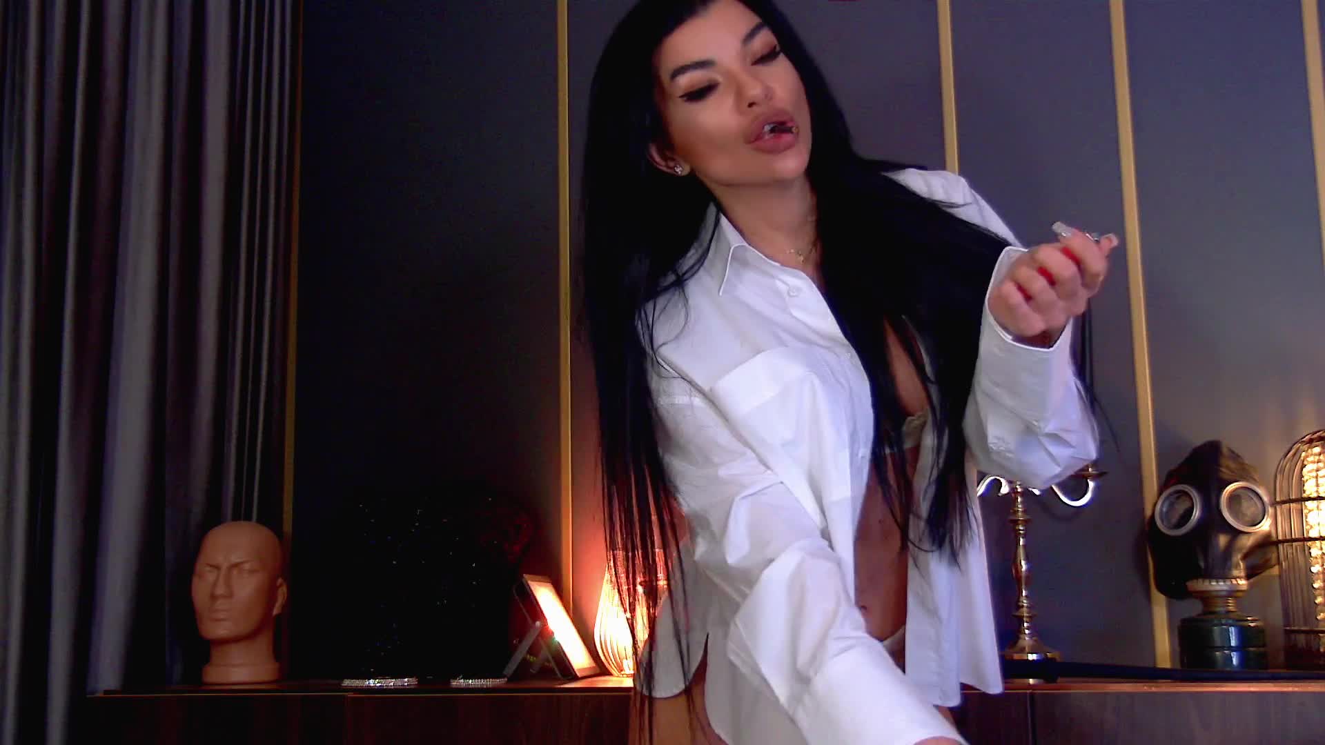 Smoking In An Erotic And Alluring Way