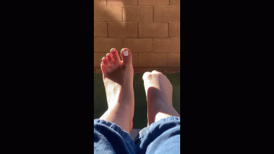 Warming My Cold Toes In The Warm Sunshine!