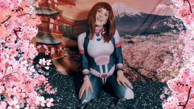 Ochaco Uraraka Strip Tease And Pussy Play