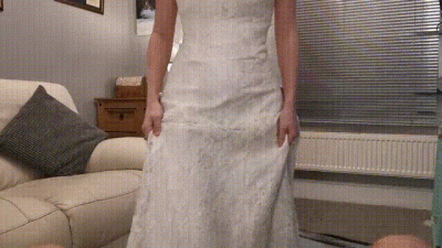 POV Bride Sucks Cock On Her Wedding Night!