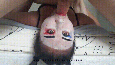 Painted Face Upside Down Deepthroat