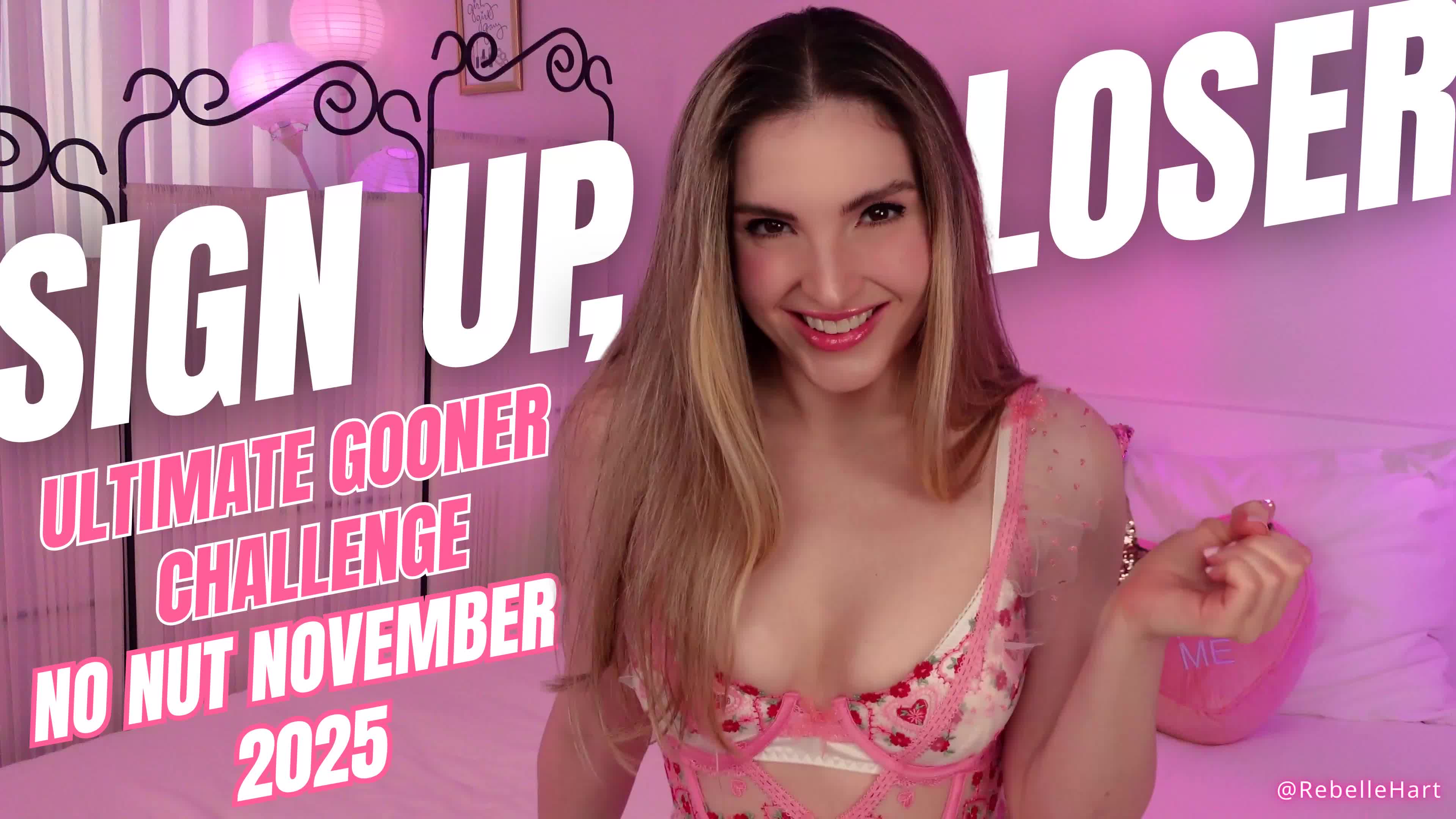 Sign Up, Loser Nnn Ultimate Gooner Challenge 2025- JOI Game With Rebelle Hart