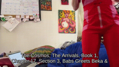 Mandy Cat Kitana Reading Naked The Cosmos Arrivals 17-03