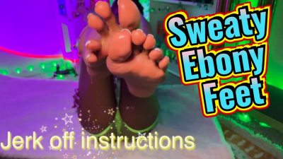 Sweaty Ebony Feet JOI