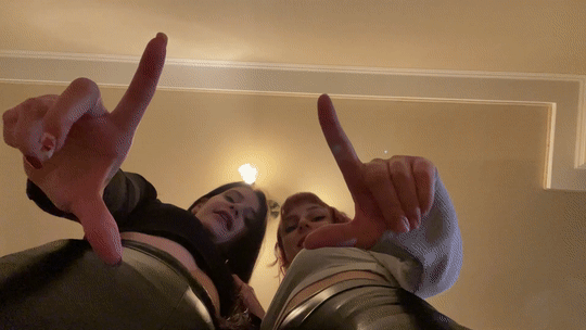 Ppfemdom - POV Butt Drops And Spitting Humiliation With Mistresses Kira And Sofi - iWantClips    
