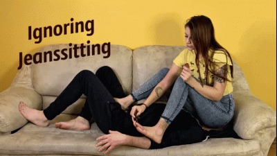 Mistress Sofi Gives Herself A Pedicure While Fullweight Jeanssitting