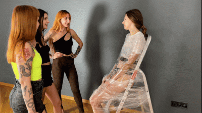 Rough Triple Lesbian Humiliation Spitting In Face And Mouth Of A Mummified Bitch Close Up