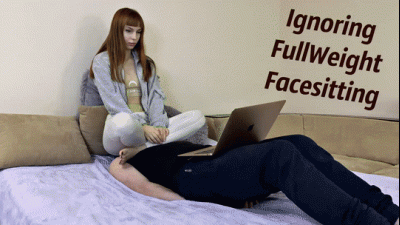 Kira Uses Subby Boyfriend's Face As A Couch For Long And Uninterrupted Ignorant Facesitting In Leggings