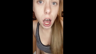 Burping In Sports Bra And Leggings