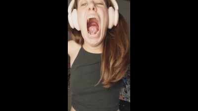 Yawning Stretching Tummy Tease Mouth Fetish