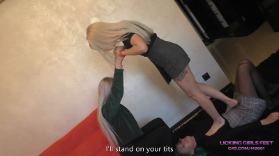 Kira And Nicole Pathetic Carpet For Merciless Girls!