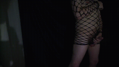 Jerking Off In Fishnets