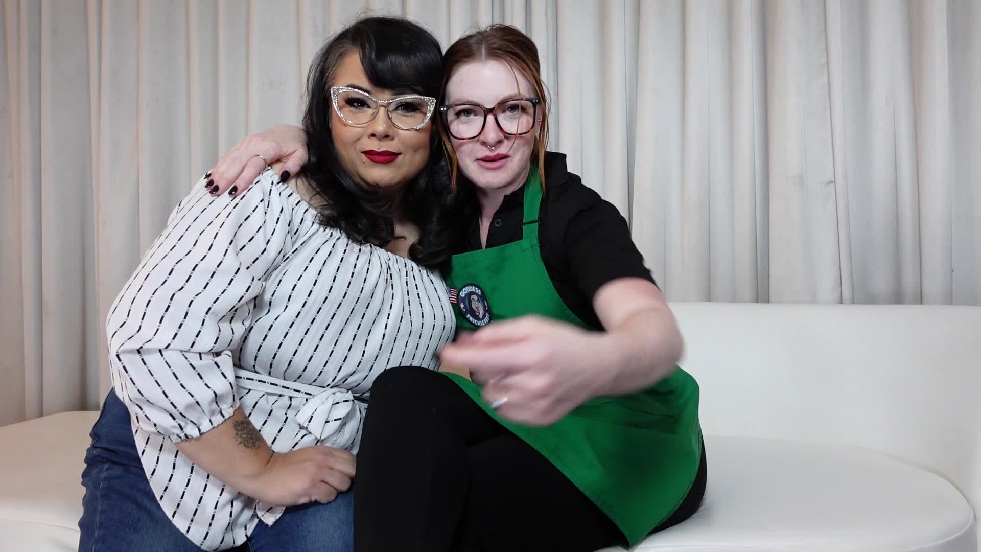 Step-Mom And Barista Step-Daughter Foot Domination