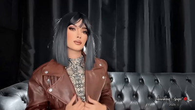 Black Short Hair, Brown Leather Jacket And Marlboro Reds