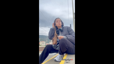 Smoking And Crushing At The Train Station In Italy
