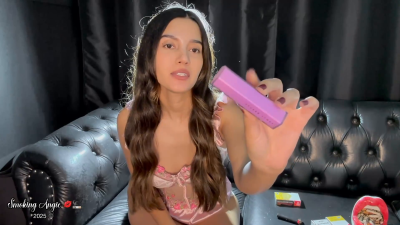 Sparkly Lips, Cute Pajamas And Smoking Marlboro Golds Before Bed!