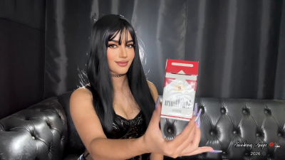 Black Long Hair, Marlboro Red 100S, Double Pumps, PVC Low Cut Top!