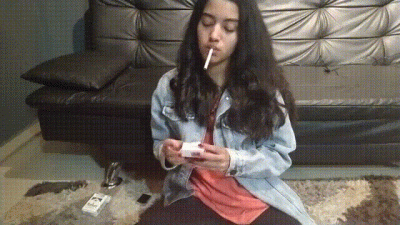 Casual No Make Up Smoking