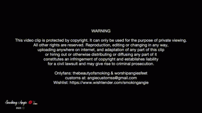 Sexy Red Long Nails, Red Ombre Lips. Marlboro Reds And Silk Satin Blouse Close Up!